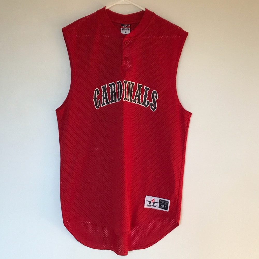 Alleson athletics cardinals red sleeveless jersey